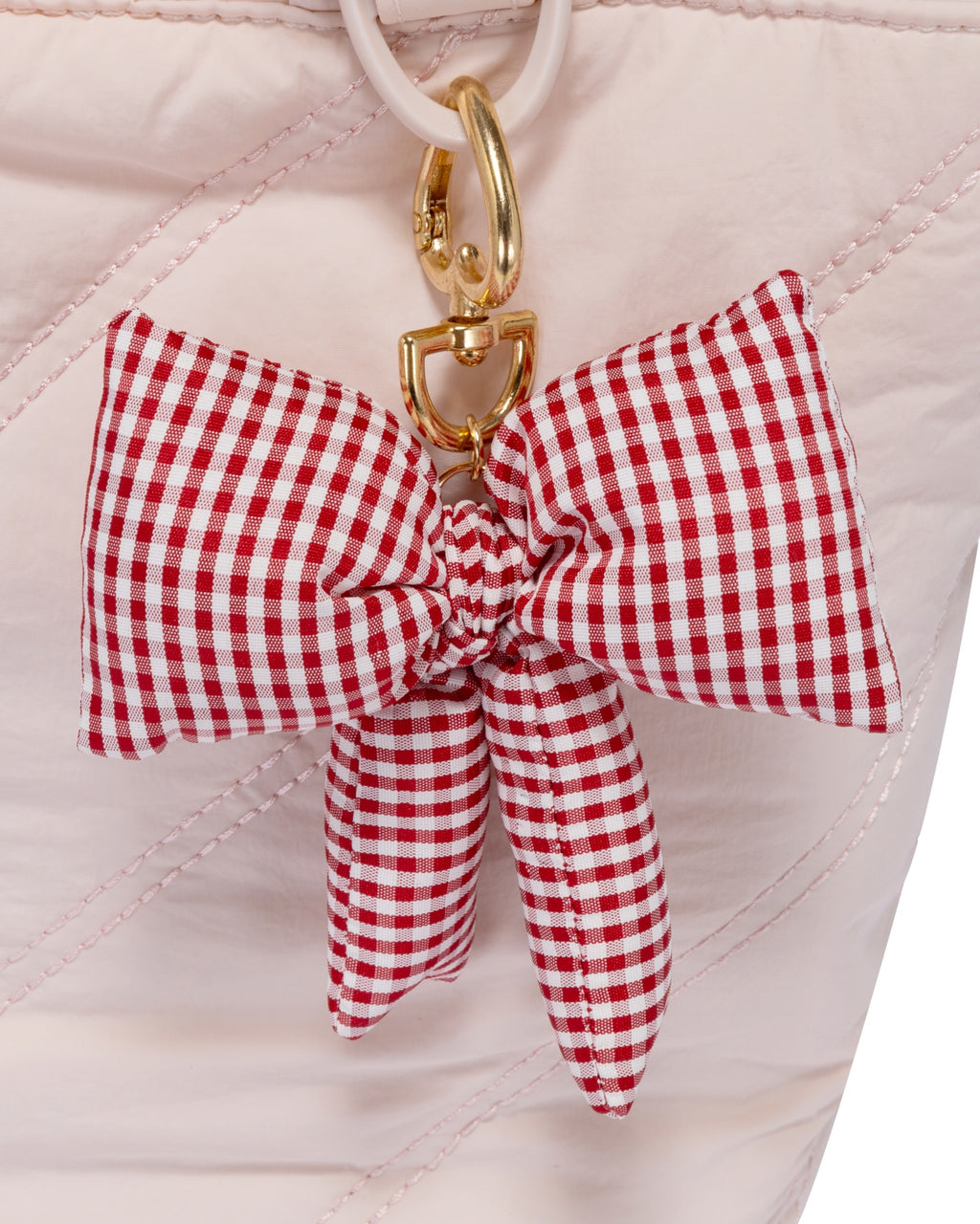 Mini Puffer Tote Bag - Crossbody Strap & Bow Charm