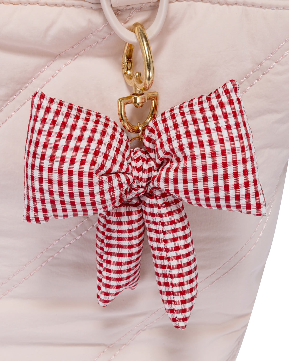 Mini Puffer Tote Bag - Crossbody Strap & Bow Charm