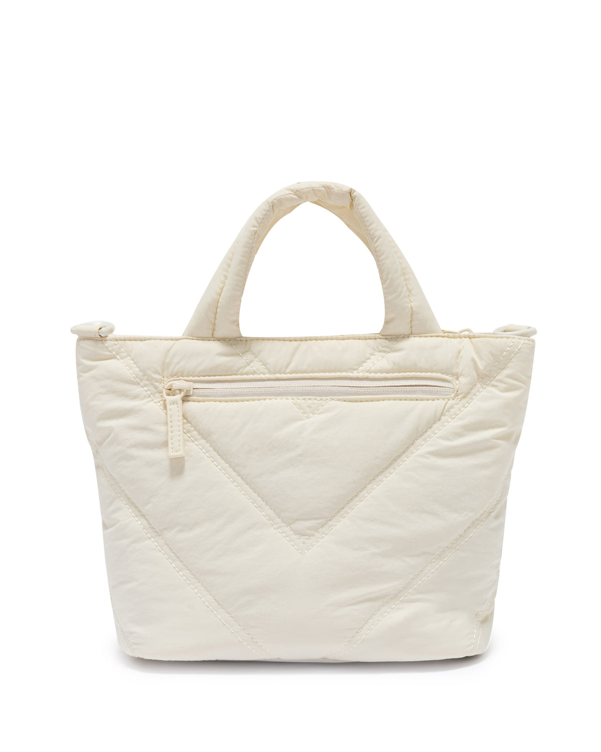 Mini Puffer Tote Bag - Crossbody Strap & Bow Charm