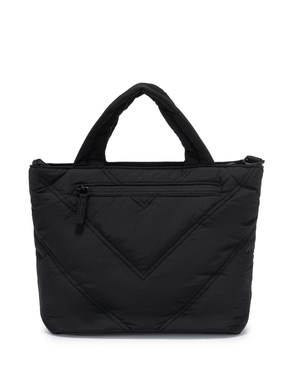 Mini Puffer Tote Bag - Crossbody Strap & Bow Charm