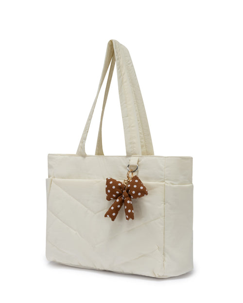 Chevron Puffer Tote Bag - Fits Up to 14” Laptop